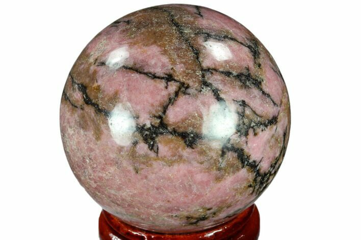Polished Rhodonite Sphere - India #116176